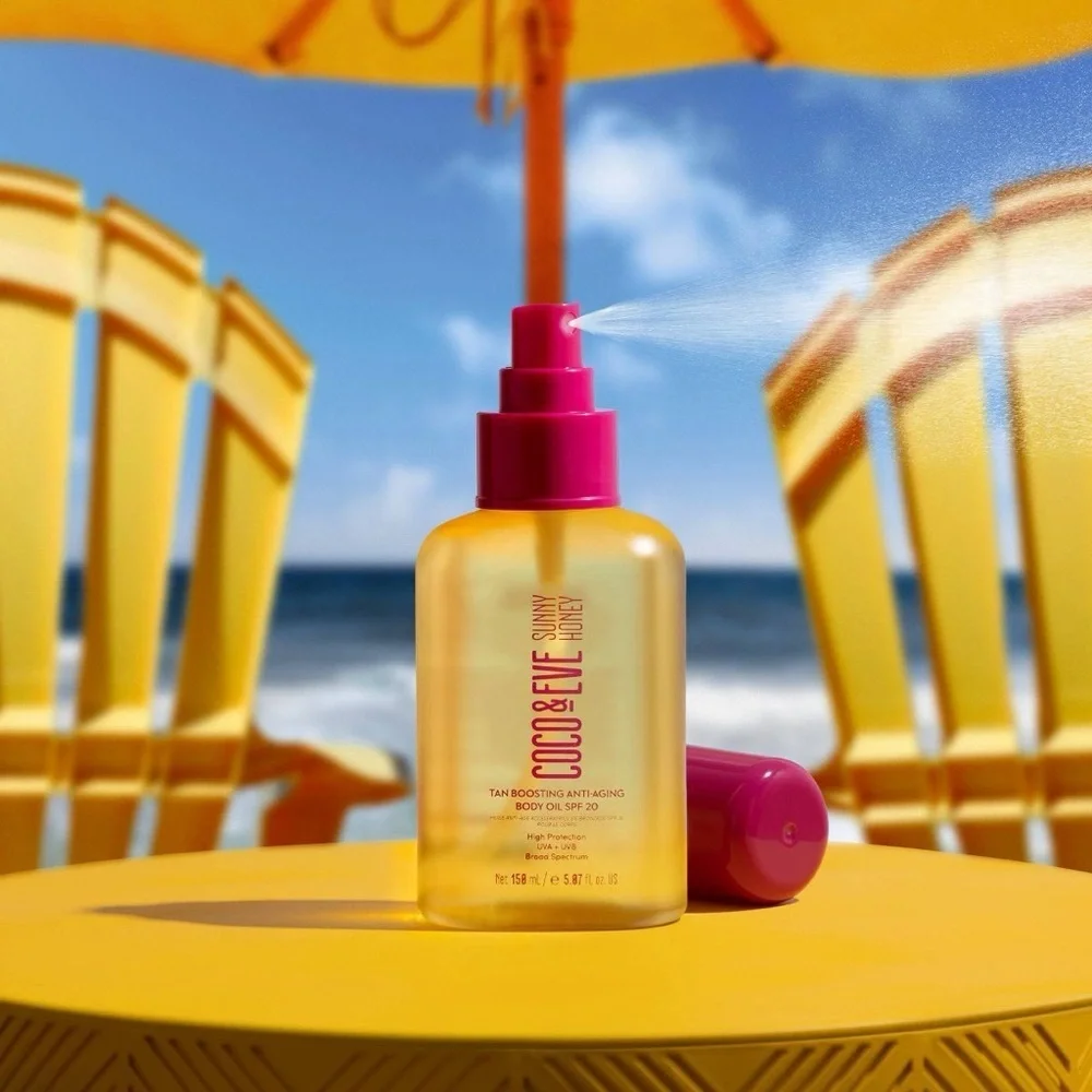 ☀️ Coco & Eve Sunny Honey Tan Boosting Anti-Aging Body Oil SPF 20